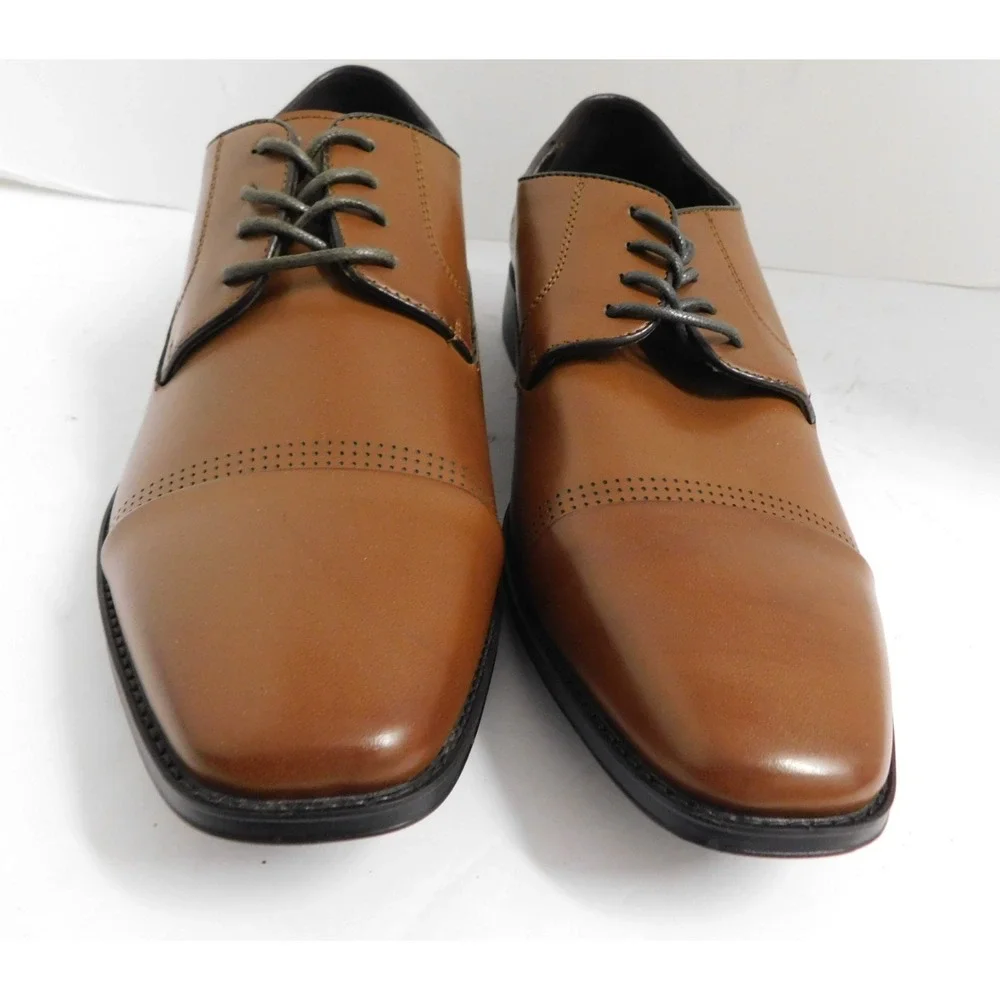 Unlisted by Kenneth Cole Men's Lesson Plan Oxfords - Cognac sz‎ 8.5M New w/Box